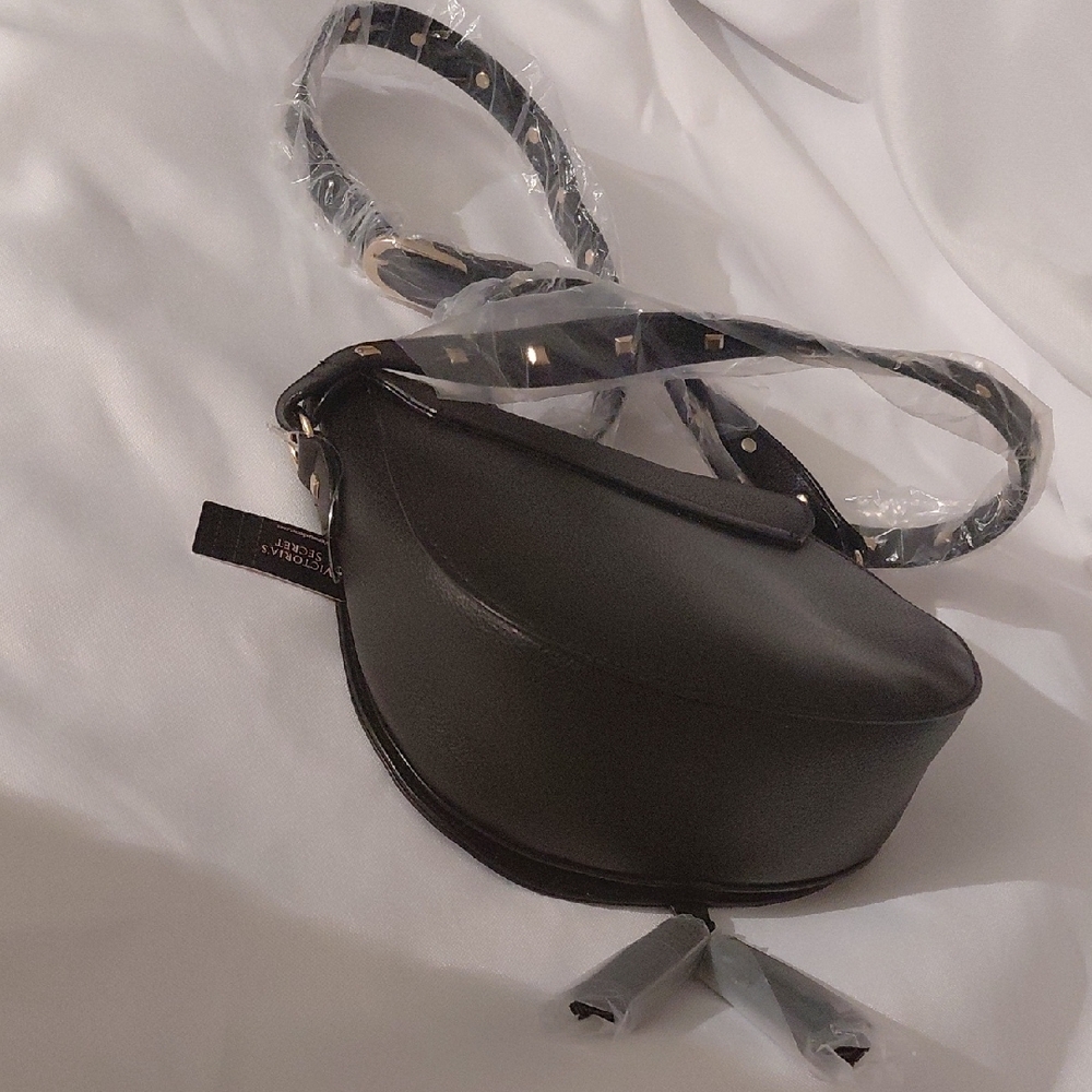 Victoria's Secret Black Crossbody with Gold Accents - Picture 3 of 3